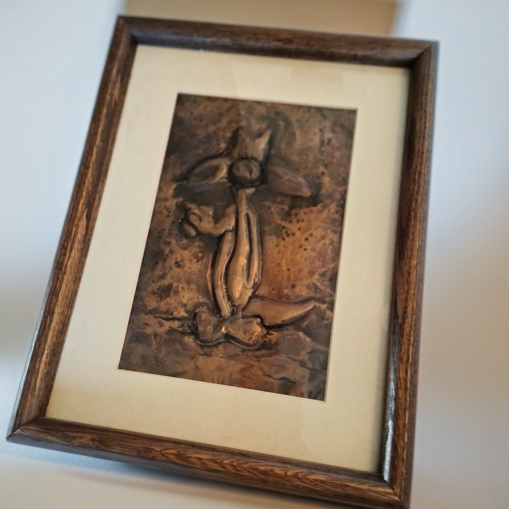 ✨ MCM Brutalist Copper Relief Art - Whimsical Fox - Restored & Gallery Ready